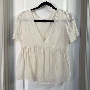 Love on a Hanger Cream Puff Sleeve Smocked Blouse